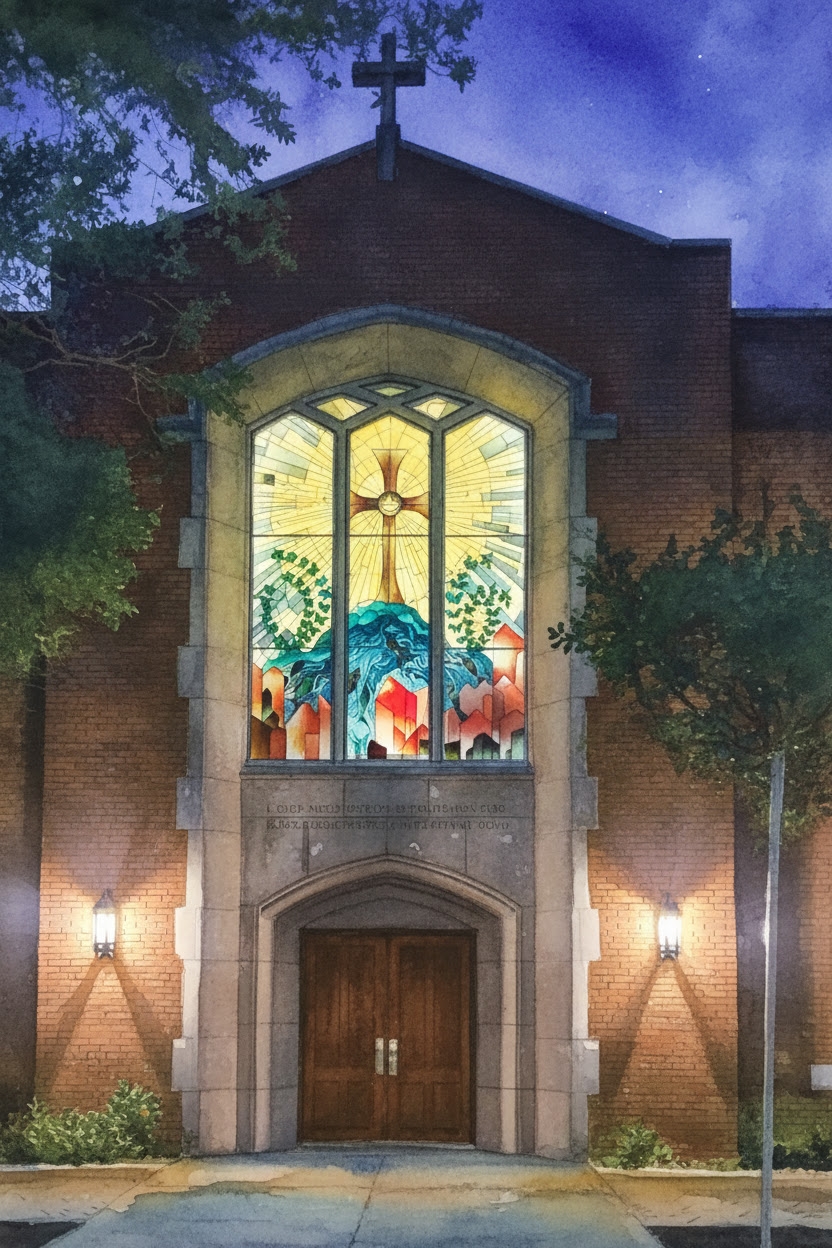 Exterior view of St John's front door